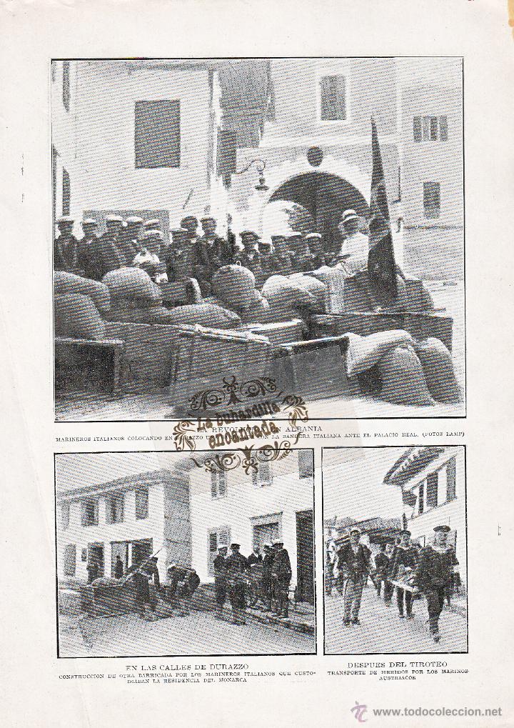 Military Antiques: BLANCO Y NEGRO ORIGINAL A&Ntilde;O 1914 - LA REVOLUCION EN ALBANIA