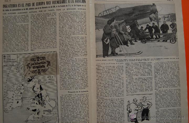 Military Antiques: ARTICULO 21/07/1940 - INGLATERRA EL PAIS DE EUROPA MAS VULNERABLE A LA AVIACION - 2 PAG
