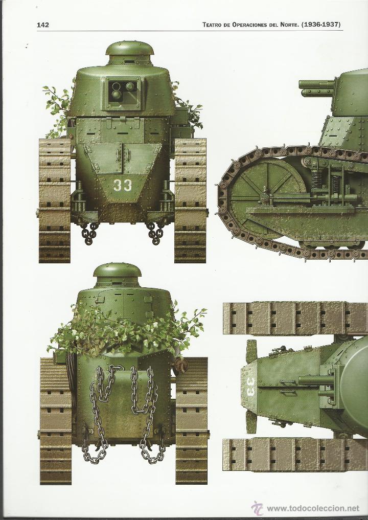Military Antiques: FASCICULO Y FICHA DE LA GUERRA CIVIL ESPA&Ntilde;OLA CAMPA&Ntilde;A DE ASTURIAS  CARROS DE COMBATE HOJAS 129/144