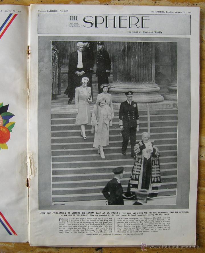 Military Antiques: THE SPHERE (INGLES) N&ordm; 2379, 25 AGOSTO 1945 (SEGUNDA GUERRA MUNDIAL) BOMBA ATOMICA