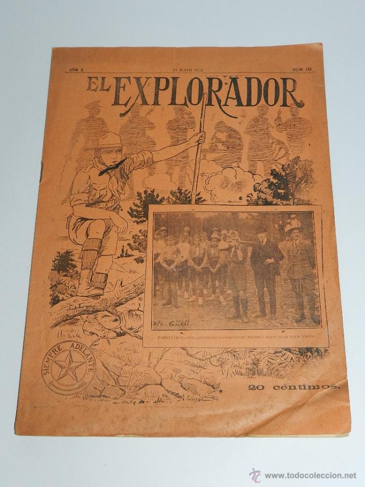 Militaria: EL EXPLORADOR, NUM. 154, 215 DE MAYO DE 1922, ESCULTISMO, EXPLORADORES, BOYS SCOUTS, PATRIA, CULTURA