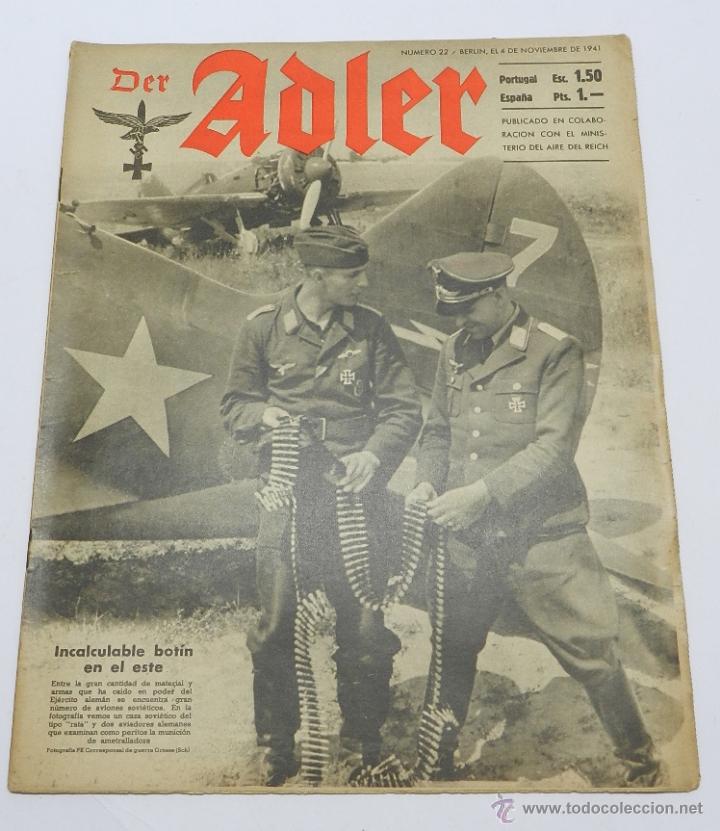 Military Antiques: REVISTA, DER ADLER, 4 DE NOVIEMBRE 1941, BERLIN, II GUERRA MUNDIAL, AVIACION, PROPAGANDA ALEMANA, MI