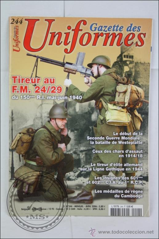 Militaria: Revista Militar en Franc&eacute;s - Gazette des Uniformes. N&ordm; 244 - Ed. Regi'Arm - A&ntilde;o 2005