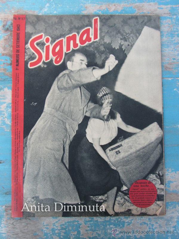 Militaria: ANTIGUA REVISTA SIGNAL - N&ordm; 1 JULIO 1943 - GRAN FOTO DE LA PROMOCION DEL FRENTE DEL ESTE, LA LEGION