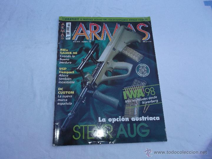 Military Antiques: ARMAS N&ordm; 192. RIFLE SAUER  90. USP COMPACT. DC CUSTOM. STEYR AUG. IWA 98. PISTOLA CARABINA RHUZI.