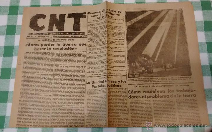 Military Antiques: CNT Organo de la confederaci&oacute;n nacional del trabajo, Madrid 07-03-1937