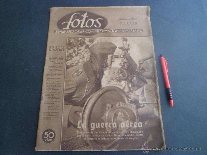 Militaria: PERIODICO FOTOS N&ordm; 168 (18/5/40) - II GUERRA MUNDIAL - CARMEN FRANCO - POSTER PARACAIDISTAS PENAGOS