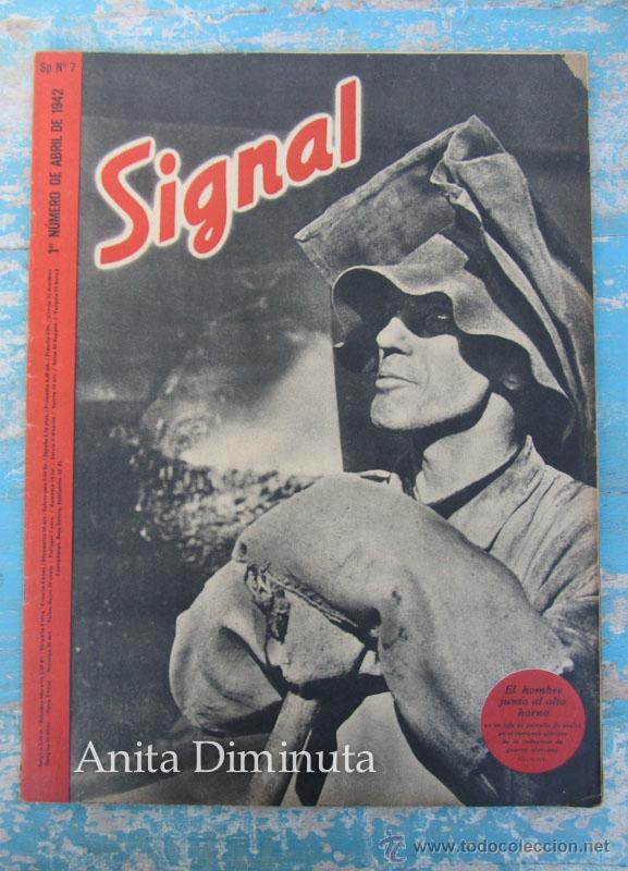 Militaria: ANTIGUA REVISTA SIGNAL - N&ordm; 1 ABRIL  1942 - FABRICAS ALEMANAS, VUELOS NOCTURNOS, MALTA, EL INVIERNO,