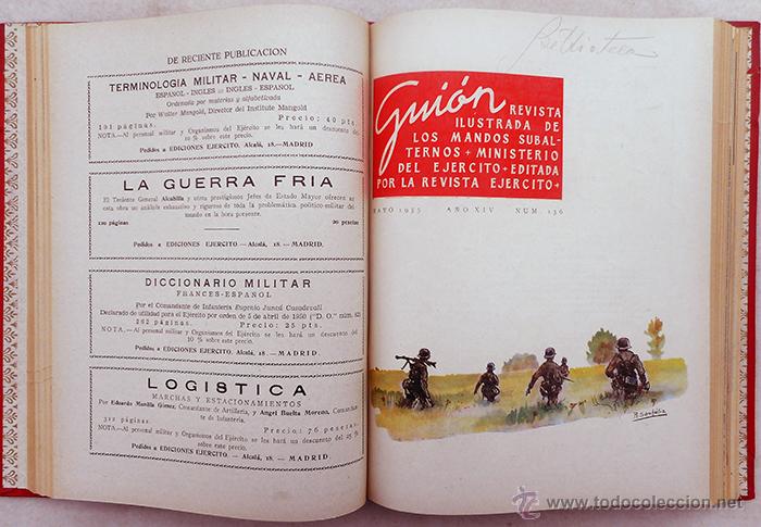 Military Antiques: Gui&oacute;n. Revista ilustrada de los mandos subalternos. Ministerio del Ej&eacute;rcito. A&ntilde;o 1955. n&ordm; 152 al 163