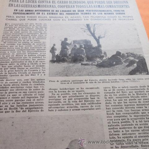 Military Antiques: ARTICULO 1941 - COMO LUCHAR CONTRA LOS CARROS BLINDADOS TANQUES - 3 PAG.