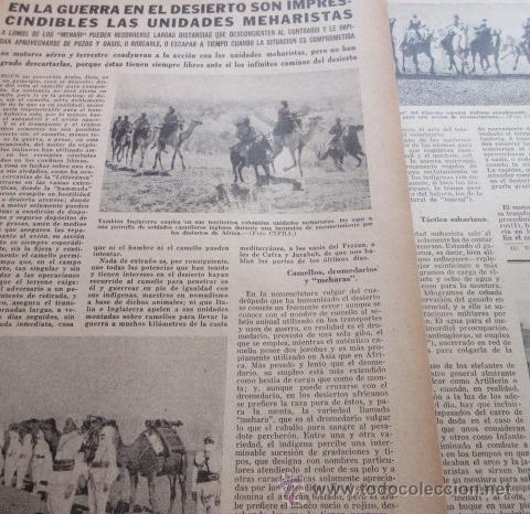 Military Antiques: ARTICULO 1941 - LAS UNIDADES MEHARISTAS DEL DESIERTO EMPLEADAS POR INGLATERRA E ITALIA - 3 PAG.