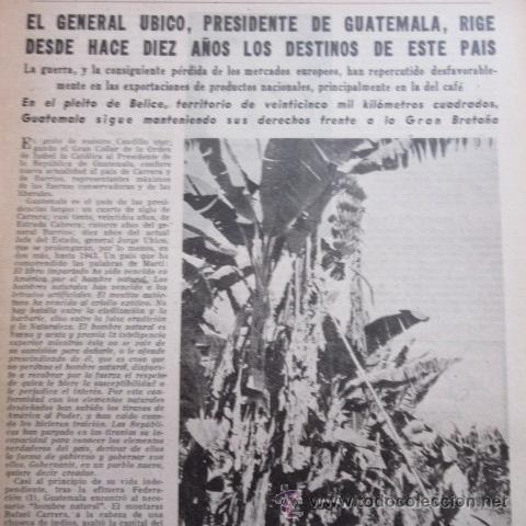 Militaria: ARTICULO 1941 - GENERAL UBICO PRESIDENTE GUATEMALA - ACORAZADO DREADNOUGHT - 5 PAG.