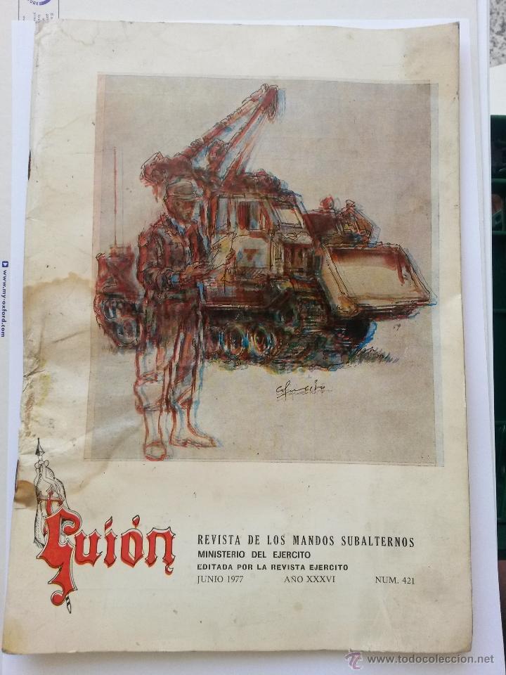 Militaria: Revista de los mandos subalternos junio 1977 n&ordm; 421 editada por la revista ejercito 64 paginas