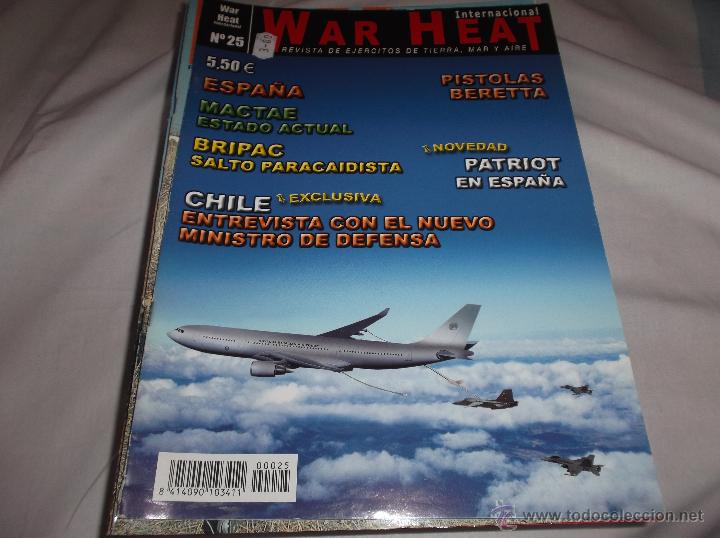 Militaria: WAR HEAT N&ordm; 25. ESPA&Ntilde;A. MACTAE. BRIPAC. CHILE. PISTOLAS BERETTA. PATRIOT EN ESPA&Ntilde;A. PARACAIDISMO.