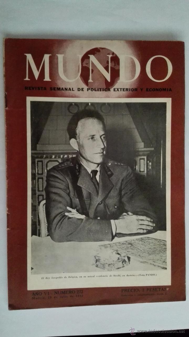 Military Antiques: MUNDO, REVISTA SEMANAL DE POLITICA EXTERIOR Y ECONOMIA, N&ordm; 272, JULIO 1945