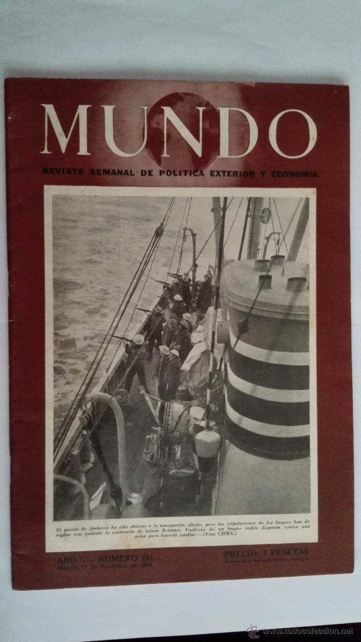 Military Antiques: MUNDO, REVISTA SEMANAL DE POLITICA EXTERIOR Y ECONOMIA, N&ordm; 241, DICIEMBRE 1944