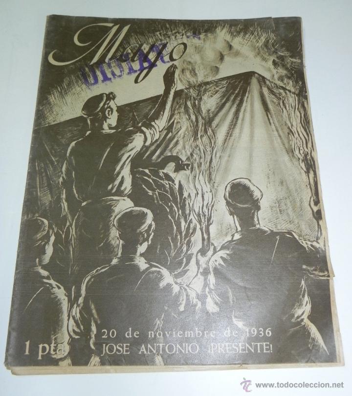 Militaria: MAYO. Semanario Nacional del Frente de Juventudes. Madrid N&ordm;30 - 21/11/1943 - ANIVERSARIO MUERTE JOS