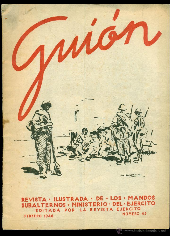 Militaria: TC1413. REVISTA MILITAR - GUI&Oacute;N N&ordm; 45 FEBRERO 1946