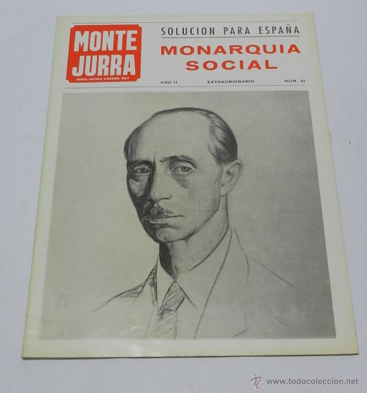 Militaria: ANTIGUA REVISTA CARLISTA - MONTEJURRA N&ordm; 21,  EXTRAORDINARIO 1966 - TRADICION, CASA DE BORBON PARMA
