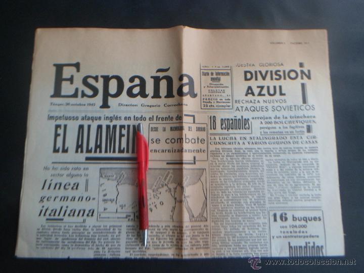 Militaria: Peri&oacute;dico ESPA&Ntilde;A 26 octubre 1942-   Divisi&oacute;n Azul - Edicion Facsimil