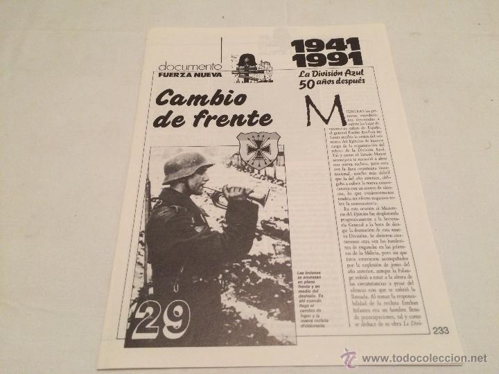 Militaria: ANTIGUO LIBRO 50 ANIVERSARIO DE LA DIVISION AZUL. EDITORIAL FUERZA NUEVA