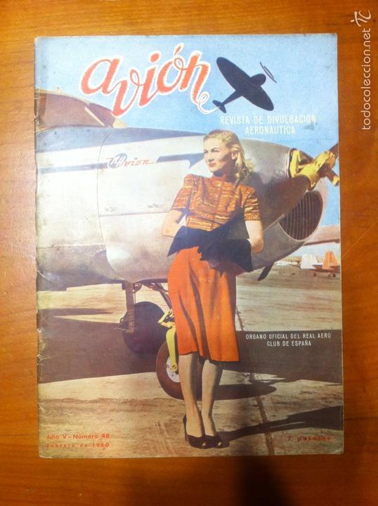 Military Antiques: AVION REVISTA DE DIVULGACION AERONAUTICA N&ordm; 48, FEBERERO 1950, PORTADA VERONIKA LAKE, AVIACION
