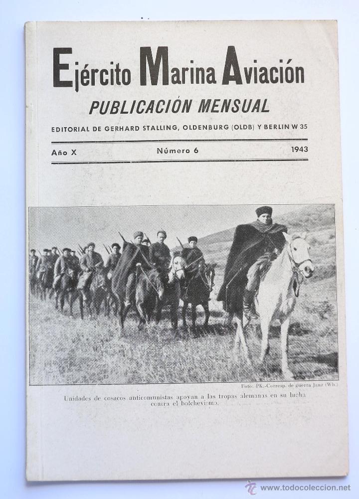 Militaria: Revista alemana de propaganda Ej&eacute;rcito Marina y Aire n&ordm; 6 de 1943