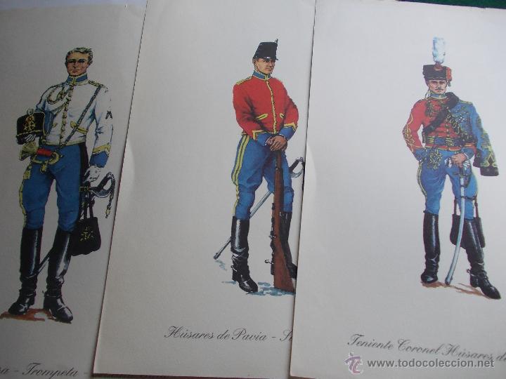 Militaria: 3 l&aacute;minas de soldados antiguos