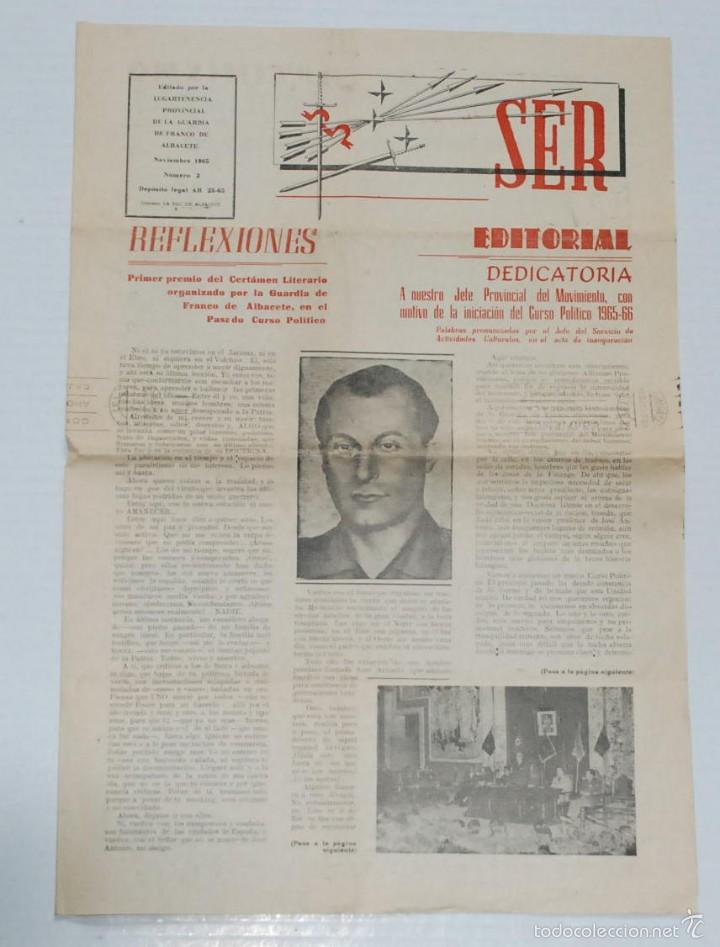 Militaria: PERIODICO SER N&ordm; 2 - 11/1965 - ED. LUGARTENENCIA PROV. GUARDIA FRANCO ALBACETE