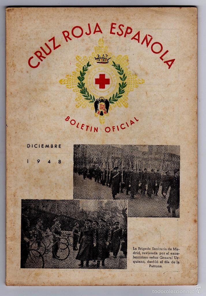 Military Antiques: cruz roja espa&ntilde;ola . boletin oficial - diciembre 1948 . n&ordm; 486  revista mensual ilustrada
