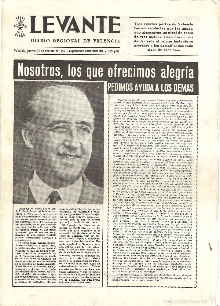 Militaria: Diario Levante. Valencia, octubre de 1957