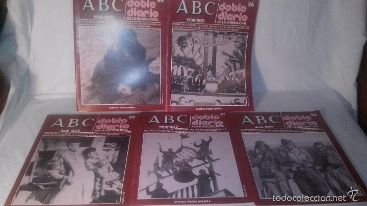 Militaria: LOTE COLECCION 5 REVISTAS ABC DOBLE DIARIO GUERRA CIVIL