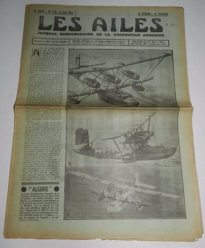 Military Antiques: Revista Les Ailes N&deg;679, revista aviaci&oacute;n, avi&oacute;n,Journal Hebdomadaire de la Locomotion A&eacute;rienne, 21