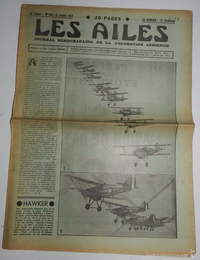 Militaria: Revista Les Ailes N&deg;682, revista aviaci&oacute;n, avi&oacute;n,Journal Hebdomadaire de la Locomotion A&eacute;rienne, 12