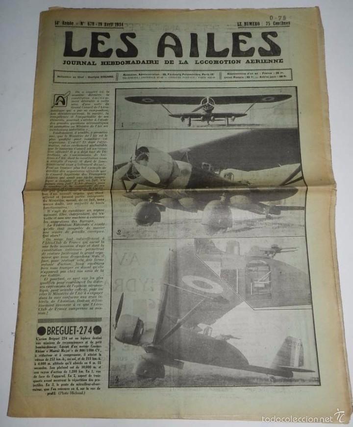 Military Antiques: Revista Les Ailes N&deg;684, revista aviaci&oacute;n, avi&oacute;n,Journal Hebdomadaire de la Locomotion A&eacute;rienne, 26