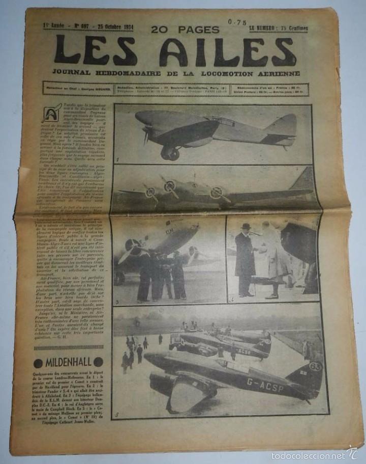 Military Antiques: Revista Les Ailes N&deg;697, revista aviaci&oacute;n, avi&oacute;n, Journal Hebdomadaire de la Locomotion A&eacute;rienne, 25