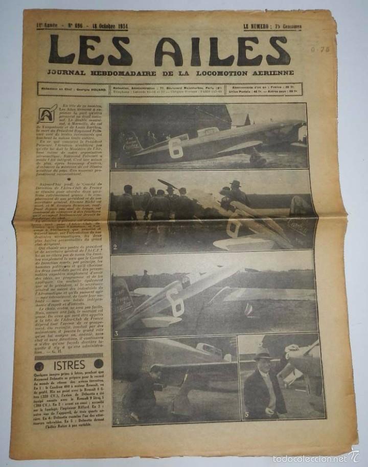 Military Antiques: Revista Les Ailes N&deg;696, revista aviaci&oacute;n, avi&oacute;n, Journal Hebdomadaire de la Locomotion A&eacute;rienne, 18