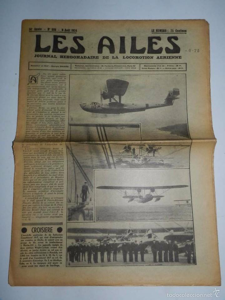 Militaria: Revista Les Ailes N&deg;686, revista aviaci&oacute;n, avi&oacute;n, Journal Hebdomadaire de la Locomotion A&eacute;rienne, 9