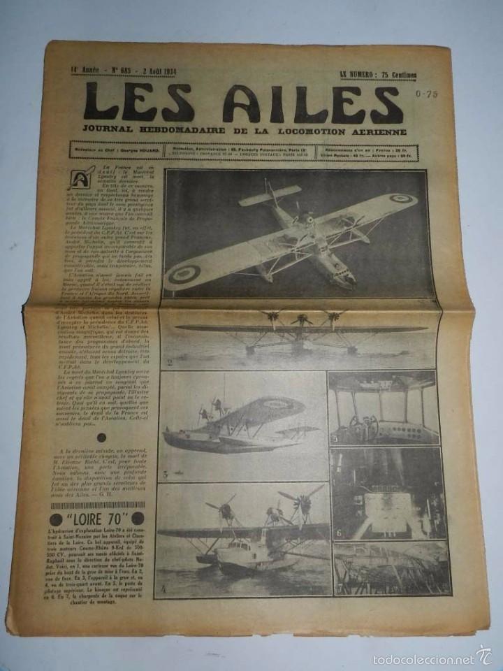 Military Antiques: Revista Les Ailes N&deg;685, revista aviaci&oacute;n, avi&oacute;n, Journal Hebdomadaire de la Locomotion A&eacute;rienne, 2