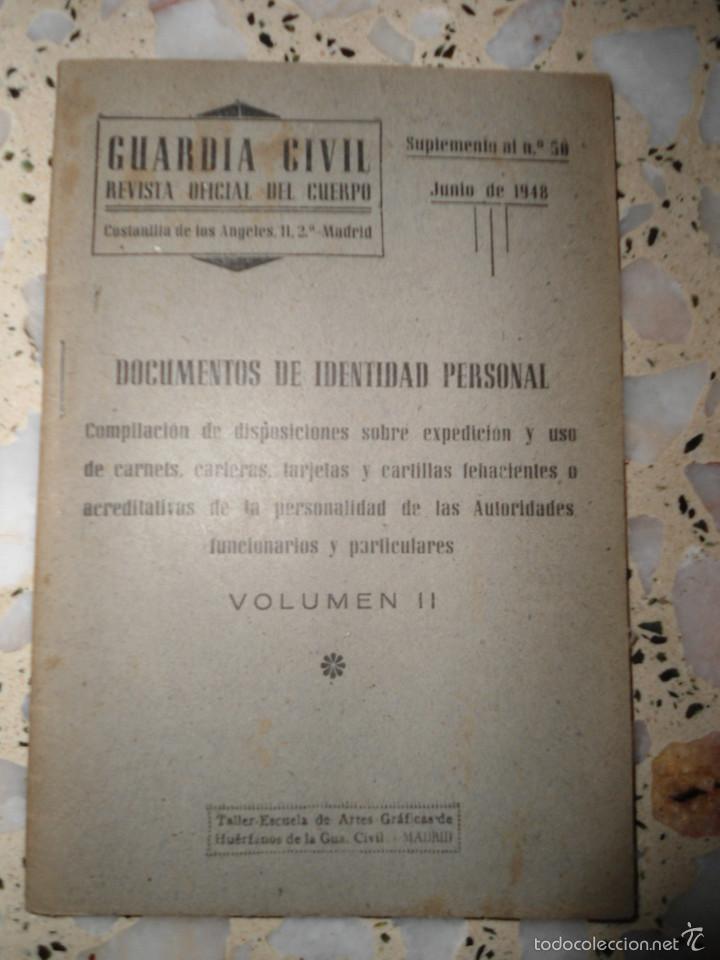Military Antiques: ANTIGUA REVISTA GUARDIA CIVIL - DOCUMENTOS IDENTIDAD PERSONAL - NUM 50 - 1948