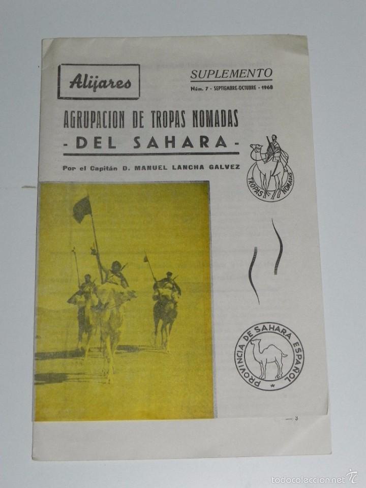 Militaria: SUPLEMENTO NUM,7, SEP-OCT 1968, ALIJARES, AGRUPACION DE TROPAS NOMADAS DEL SAHARA, POR EL CAPITAN D.