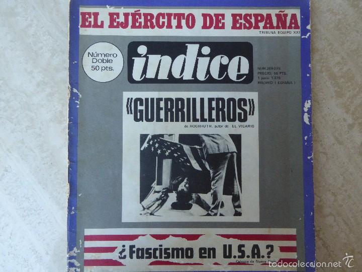 Military Antiques: &Iacute;NDICE. N&Uacute;M. DOBLE 269-270. 1 DE JUNIO 1979. EL EJ&Eacute;RCITO DE ESPA&Ntilde;A.