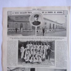 Militaria: RECORTE MUNDO GRAFICO 25 AGOSTO 1915. EDUCACIÓN FÍSICA EN LA MARINA DE GUERRA. . Lote 63673587