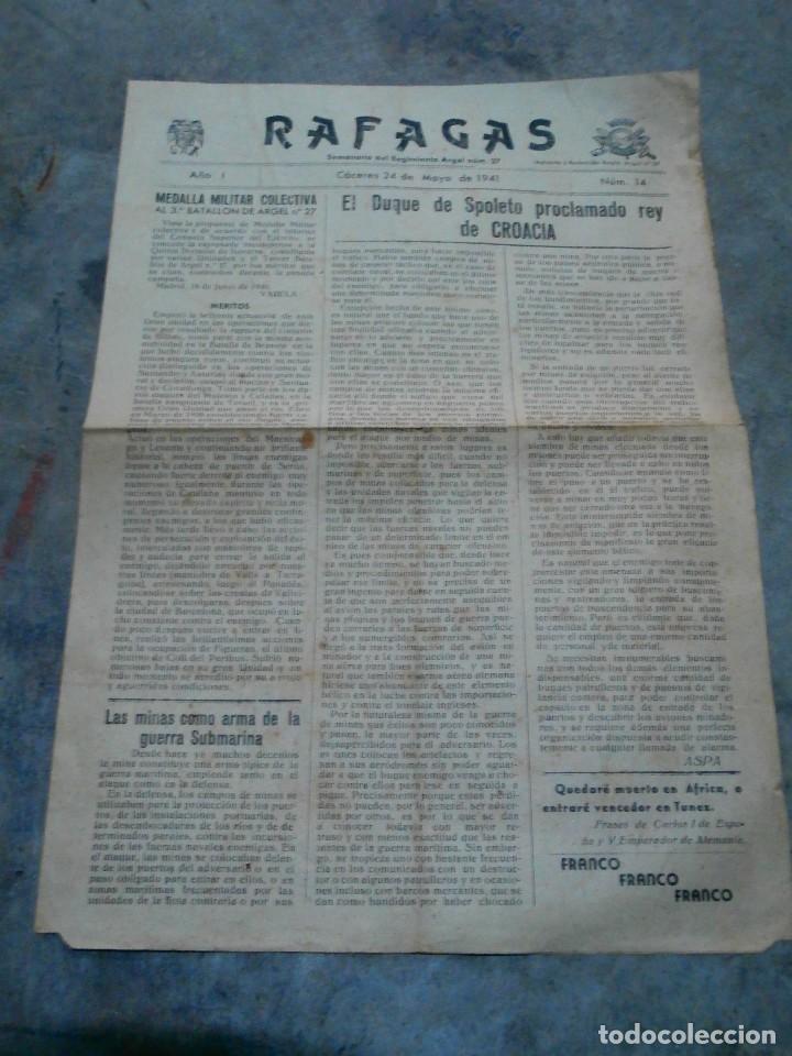 Militaria: ANTIGUO SEMANARIO RAFAGAS, 1941