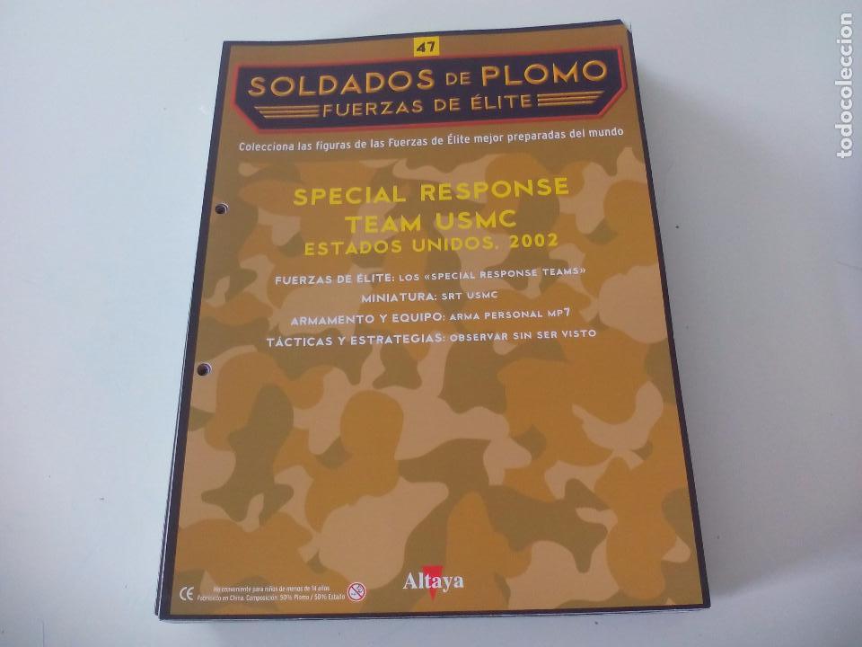 Militaria: Soldados de Plomo. Fuerzas de &Eacute;lite. Altaya Solo fasciculo, n&ordm; 47.Special respnse Team Usmc. Usa