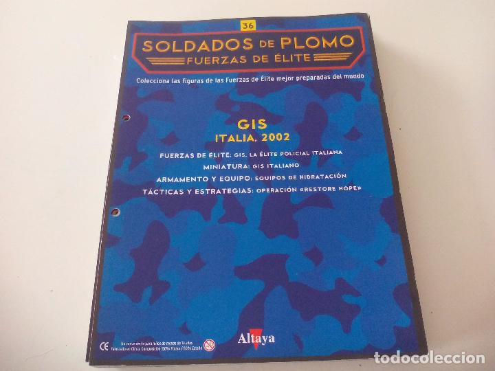 Militaria: Soldados de Plomo. Fuerzas de &Eacute;lite. Altaya Solo fasciculo, n&ordm; 36. Gis Italia. &eacute;lite policial Italia