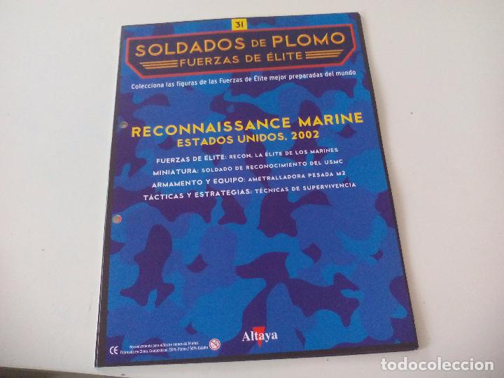 Militaria: Soldados de Plomo Fuerzas de &Eacute;lite Altaya Solo fasciculo n&ordm; 31.Reconnaissance Marine Estados Unidos