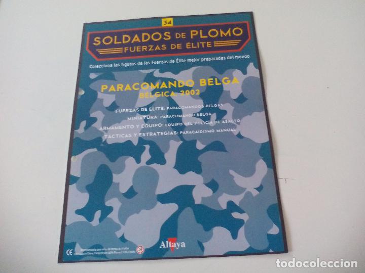 Militaria: Soldados de Plomo Fuerzas de &Eacute;lite Altaya Solo fasciculo n&ordm; 34 Paracomando Belga. Belgica 2002