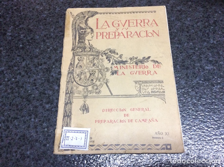 Military Antiques: LA GUERRA Y SU PREPARACI&Oacute;N.ESTADO MAYOR CENTRAL.. DICIEMBRE 1926 TOMO XXI N&ordm; 6