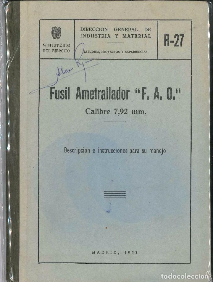 Militaria: FUSIL AMETRALLADOR F.A.0 MADRID 1953